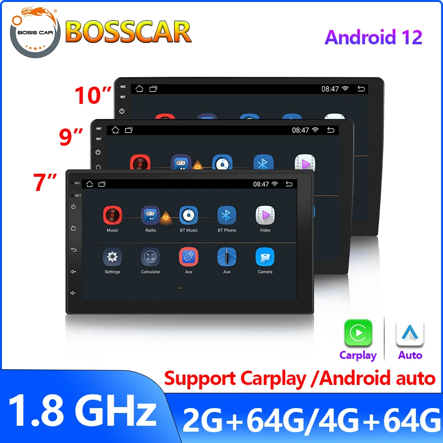 2 din 7 9 10 inch Car play Android Radio Multimedia CarPlay Android Auto 2 din stereo receiver Player 2DIN GPS 4 8 Core 4G 64G