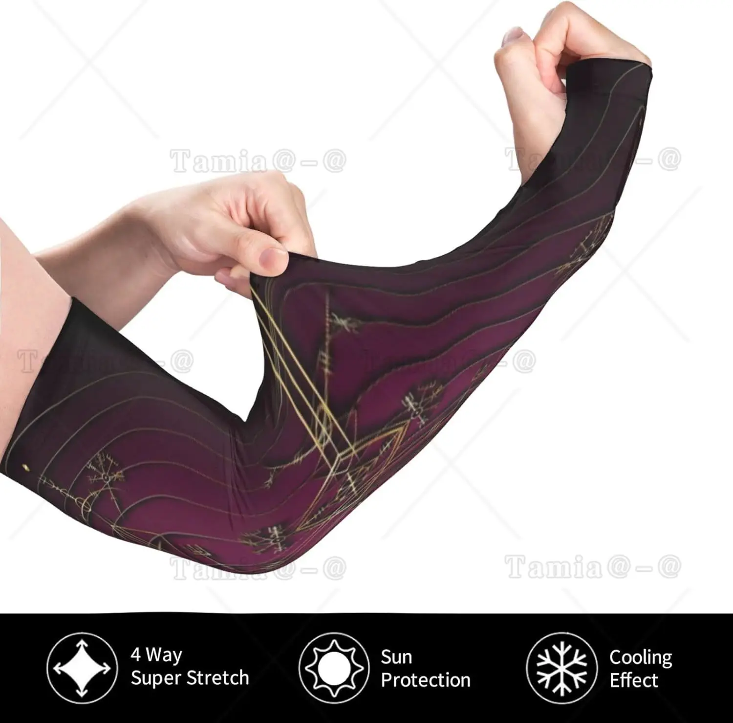 Vikings Norse Mythology Pagan Symbol Arm Sleeves Uv Protection Sun Unisex Sport Ice Silk Sleeves