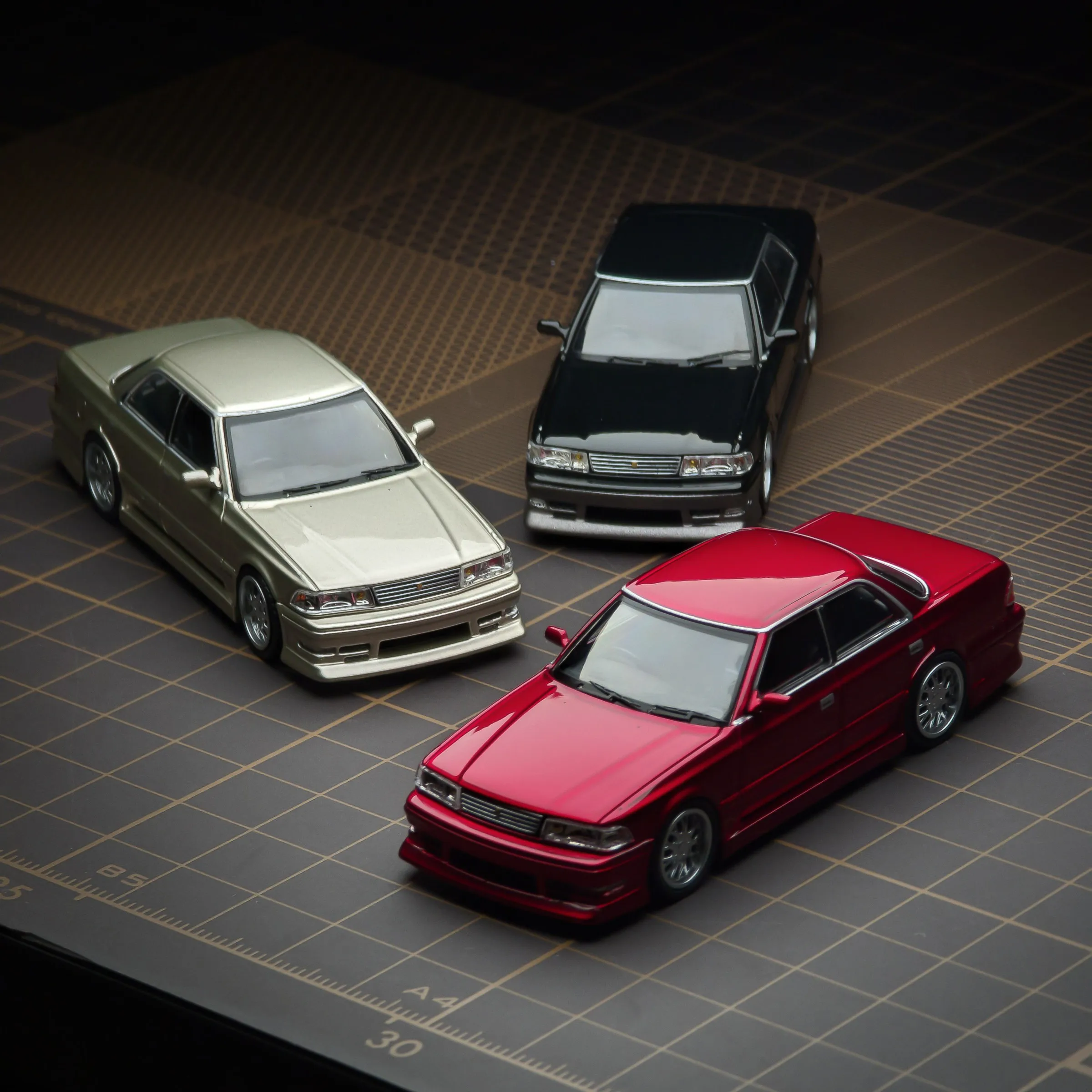 Double 1:64 Toyota Mark II JZX81 Big‑Win Body Kit Alloy Diecast Car Model JDM Collectible Display Piece