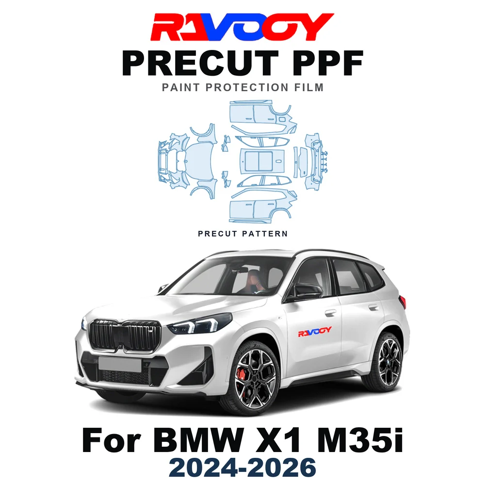 Precut PPF For BMW X1 M35i 2024-2026 8.5mil TPU Paint Protection Film Hood Bonnet Bumper Headlight Self-Healing Clear Kit Roof