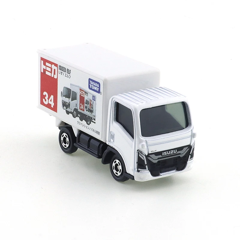 Takara Tomy Tomica No.34 Isuzu Elf Auto Giocattoli in lega Veicolo a motore Modello in metallo pressofuso per bambini