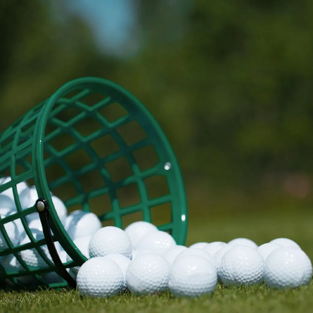 Golf Ball Basket 2 Pack Portable Large Capacity Storage Bucket for Practice Range Yard Accessories