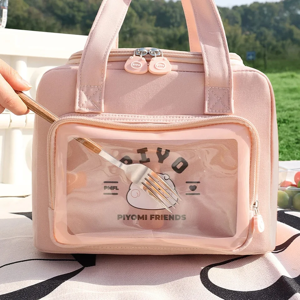 Insulated Cartoon Lunch Bag Large Capacity Tote
