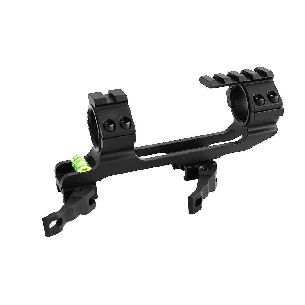 Suporte tático para mira de rifle de ar com nível de bolha, anel duplo de 30 mm/25,4 mm, montagem Weaver Picatinny QD, suporte Ar15 Ak 47