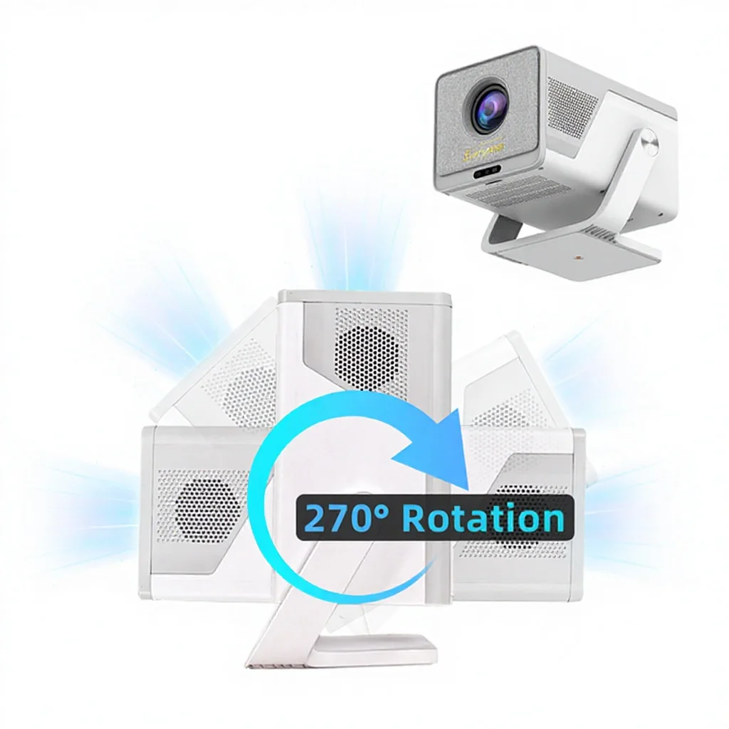 1400 CVIA4K Decode Portable Projector With13 HIFI Stereo Auto Keystone Correction 1080P Native Resolution