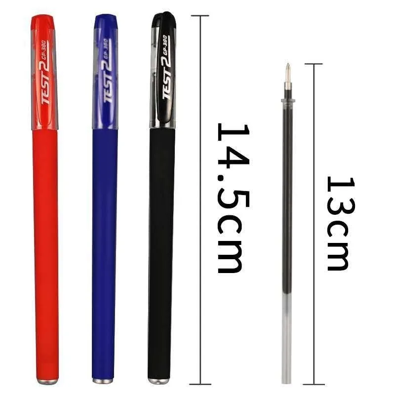 12/60 Pcs Gel Pen Refills Set School supplies Black Blue Red ink Color 0.5mm Ballpoint pen Rod Students School Office Stationery