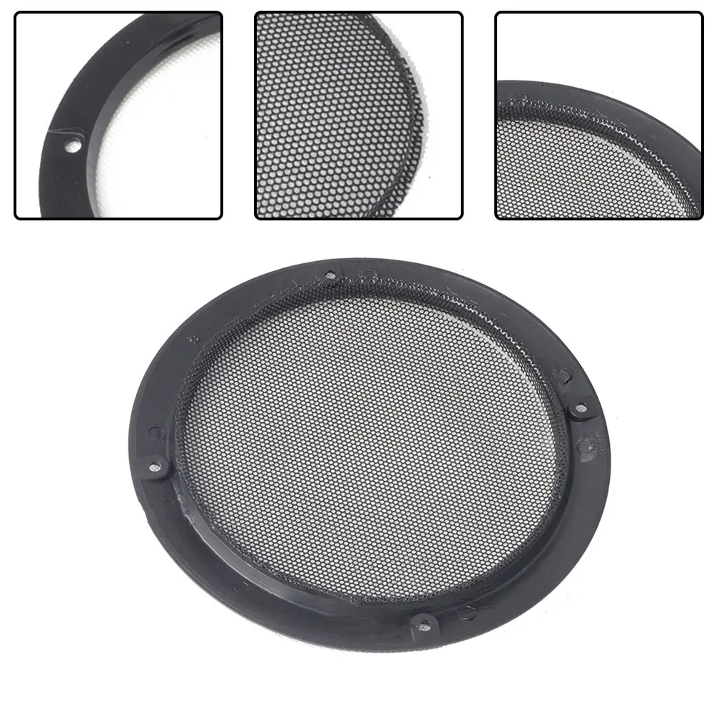 124mm nero Car Speaker Net Cover Audio Metal Iron Wire Grilles Cover Steel Mesh Woofer Subwoofer Protector accessori per altoparlanti