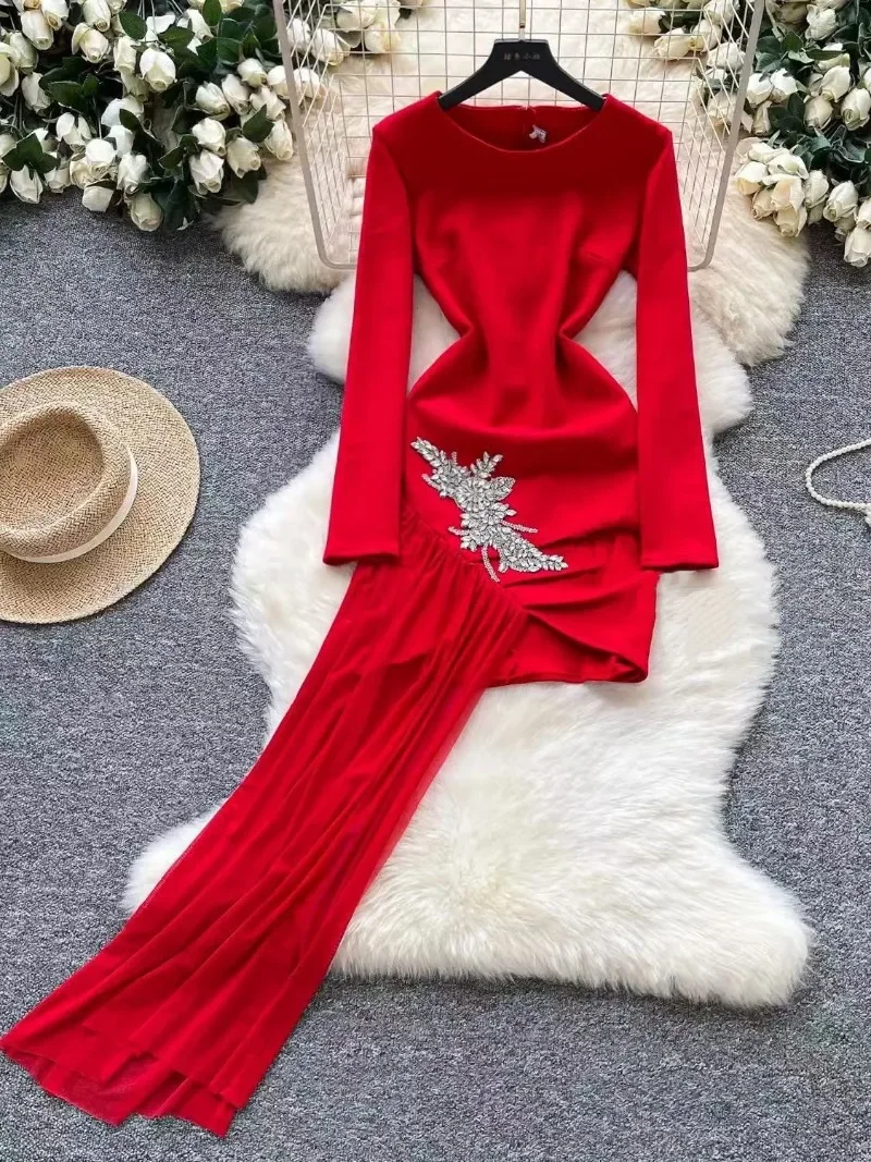 Dashiki African Party Evening Dresses for Women Spring 2026 African Long Sleeve Black Red Bodycon Mini Dresses Africa Clothing