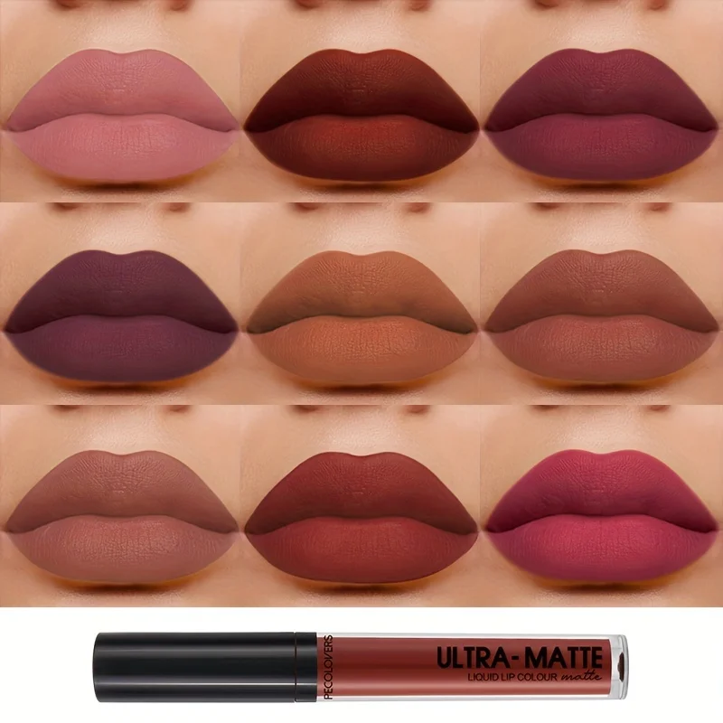 Sexy Langdurige Fluwelen Matte Lipgloss Vloeibare Lipstick Lip Make-up Vrouwen Schoonheid Rode Anti-aanbak Cup Waterdichte Lipgloss