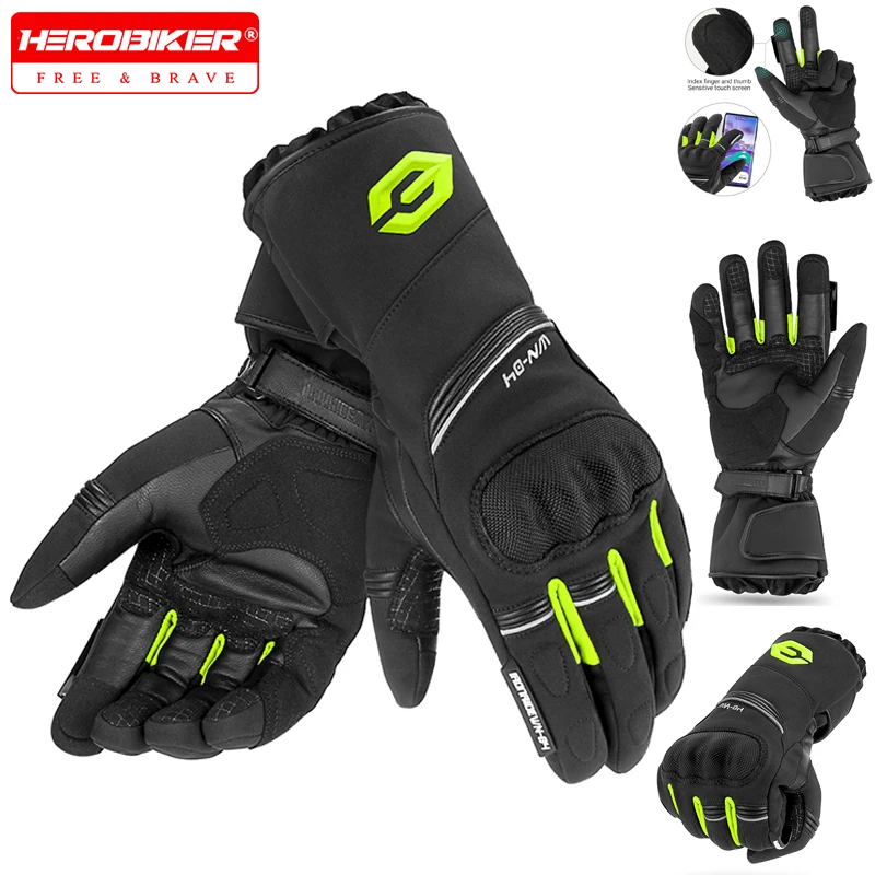 

Motorcycle Gloves Waterproof Moto Men Motorbike Riding Gloves Touch Screen Women Moto Motocross Glove Winter Windproof Keep Warm
