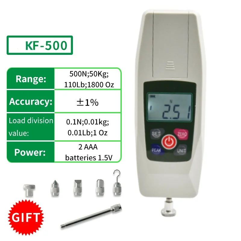 مقياس قوة رقمي تناظري ، موديل 500n ، 50 ، 65lb ، أونصة