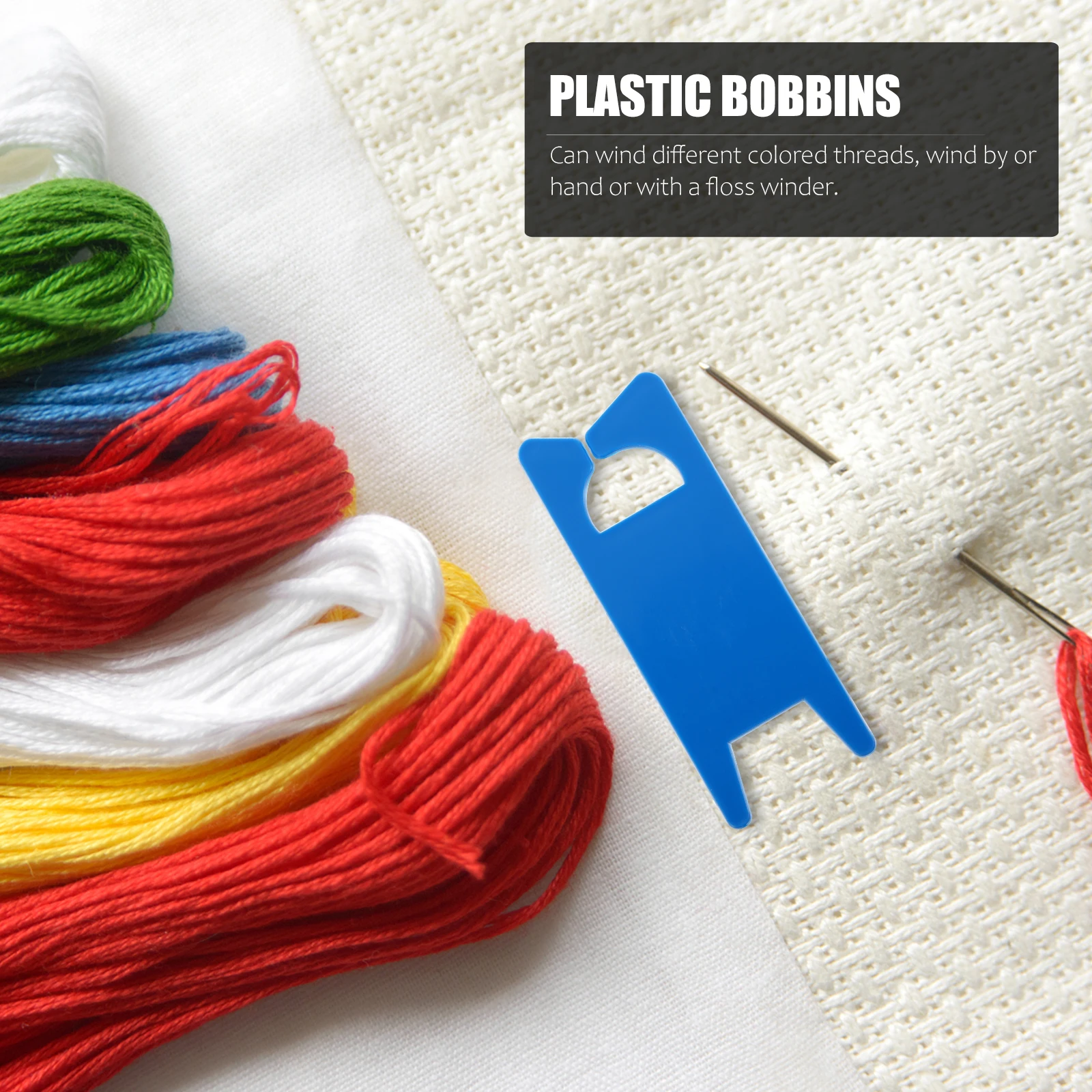 

100pcs Yarn Bobbins Thread ganizer Tool Plastic Lightweight Compact Sewing Embroidery Accessories Winding Plate