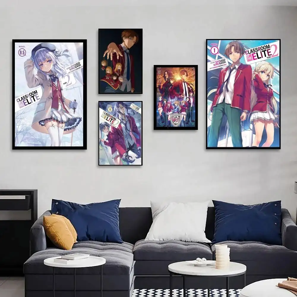 Anime Classroom Of The Elite Poster Art Sticky Wall Waterproof Home Living Room Bedroom Bar Aesthetic Decoration