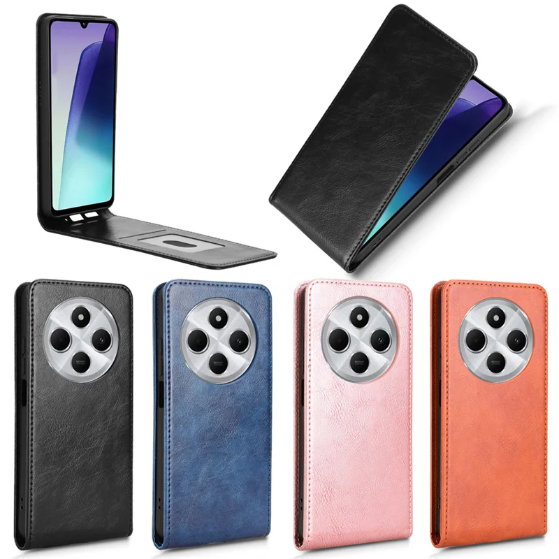 For Xiaomi Poco C75 4G flip up and down business wallet case for Redmi 14C 4G Redmi A3 Pro 4G Leather card slot Phone case