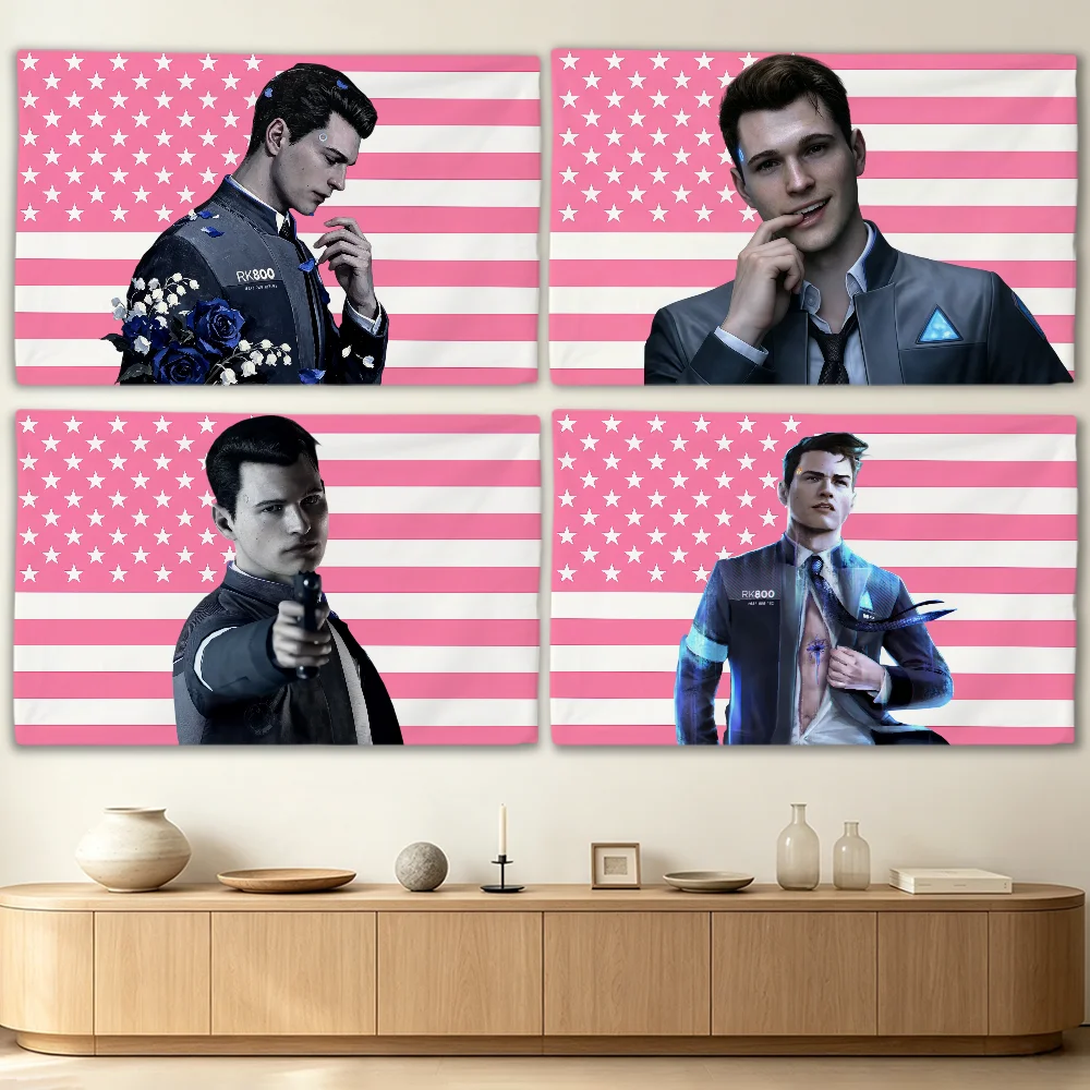 Game D-Detroit Become Human flag Advertising Banner for Camping Decoration Outdoor & Garage Wall Hanging Decorations