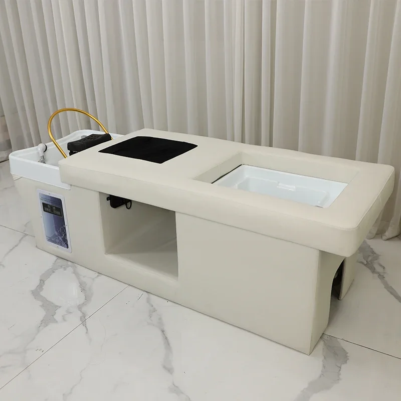 Keyunshi 2025 New Upgrade Professional Shampoo Bed, Comfortable Salon Hair Washing Bed with Modern Design for Hairdressing Salon