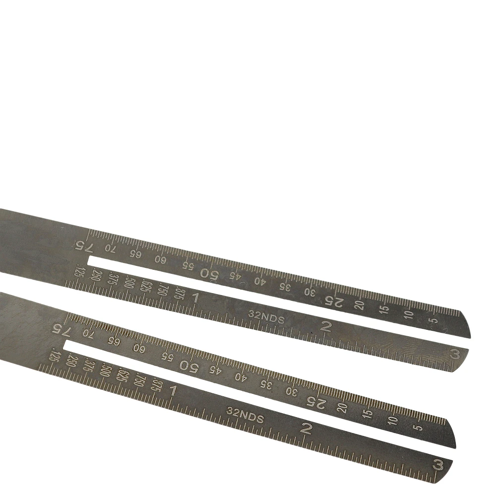 

2pcs Guitar Fret Ruler String Action Gauge Ruler, Guitar Height Gauge Set Up Tool for Electric Bass and Acoustic Guitar