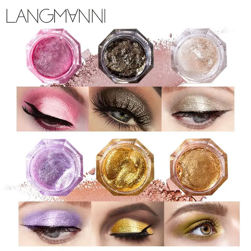 Highlight Diamond Eye Shadow Metal Liquid Eyeshadow Shimmer Shine Glow Glitter Single Liquid Eyeshadow Makeup Pigment Cosmetics