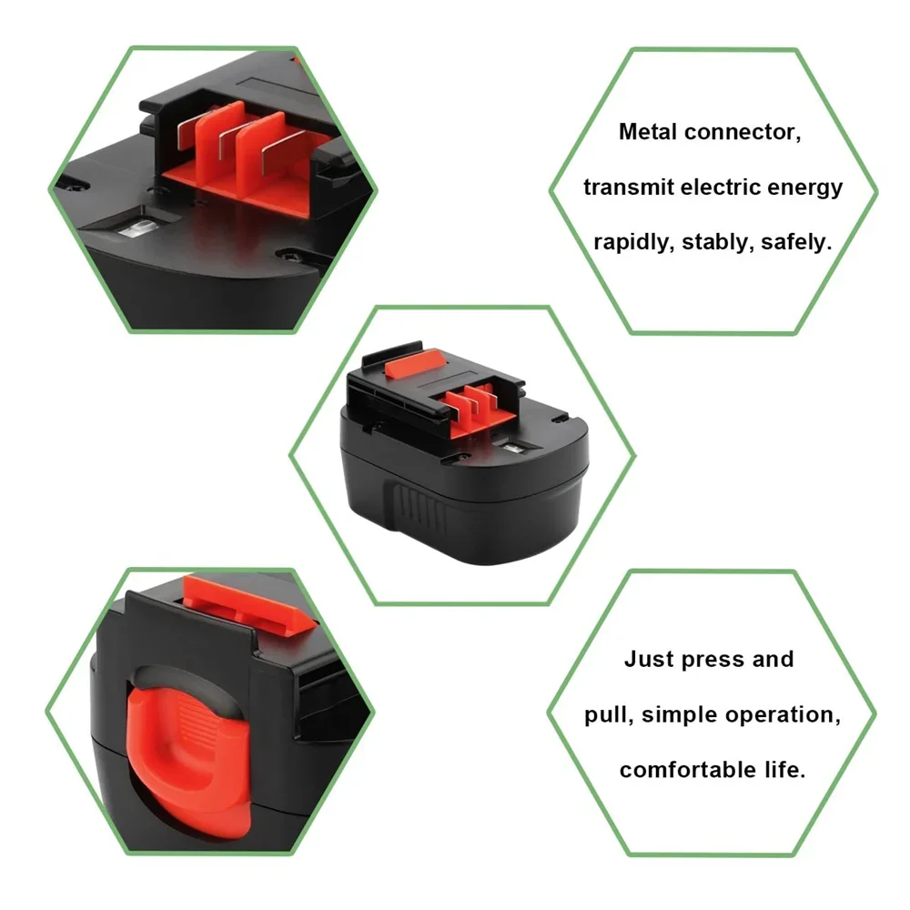 Battery for Black & Decker 12V 4000mAh/5000mAh/6000mAh, A12E, A12 / HP122K, CD, PS, HP126F2K