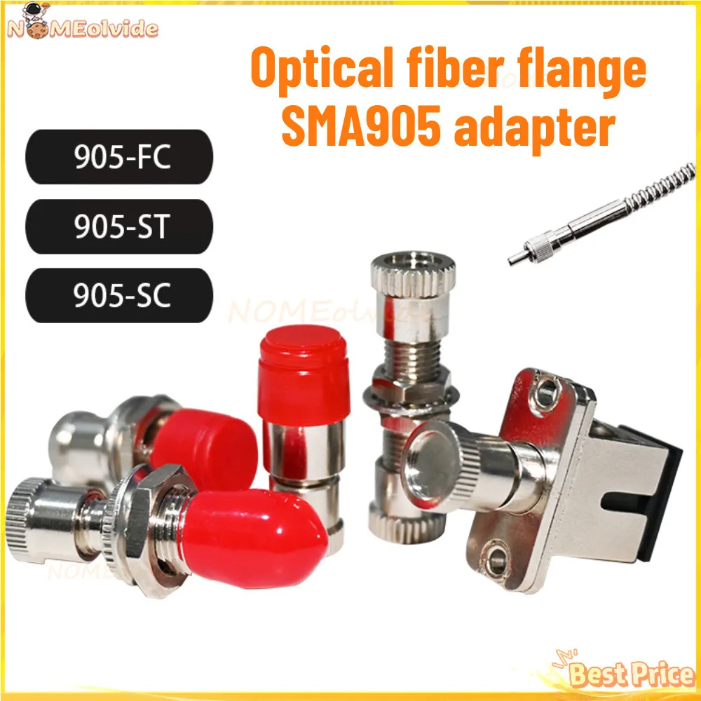 1pcs Optical Fiber Flange SMA905 Adapter  FC Coupling Adapter SC Extension Cable Connection ST Metal Dust Cap