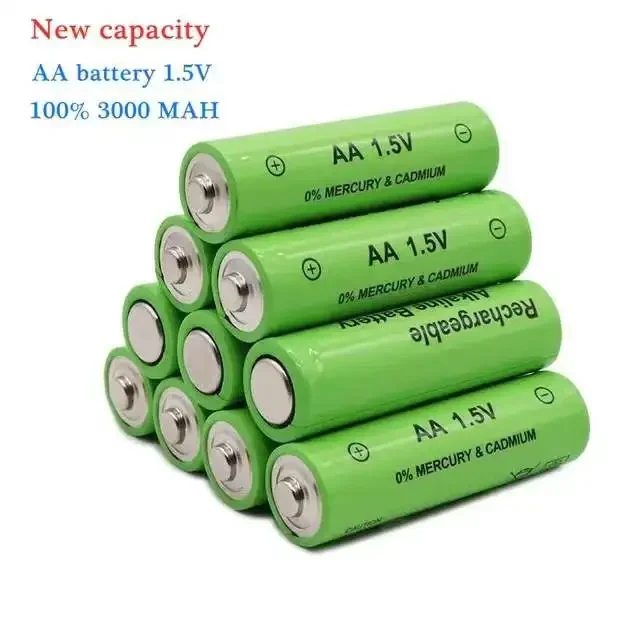 Nouvelle batterie Rechargeable 1.5V AA 3000mAh pour horloges, souris, ordinateurs, jouets, etc.