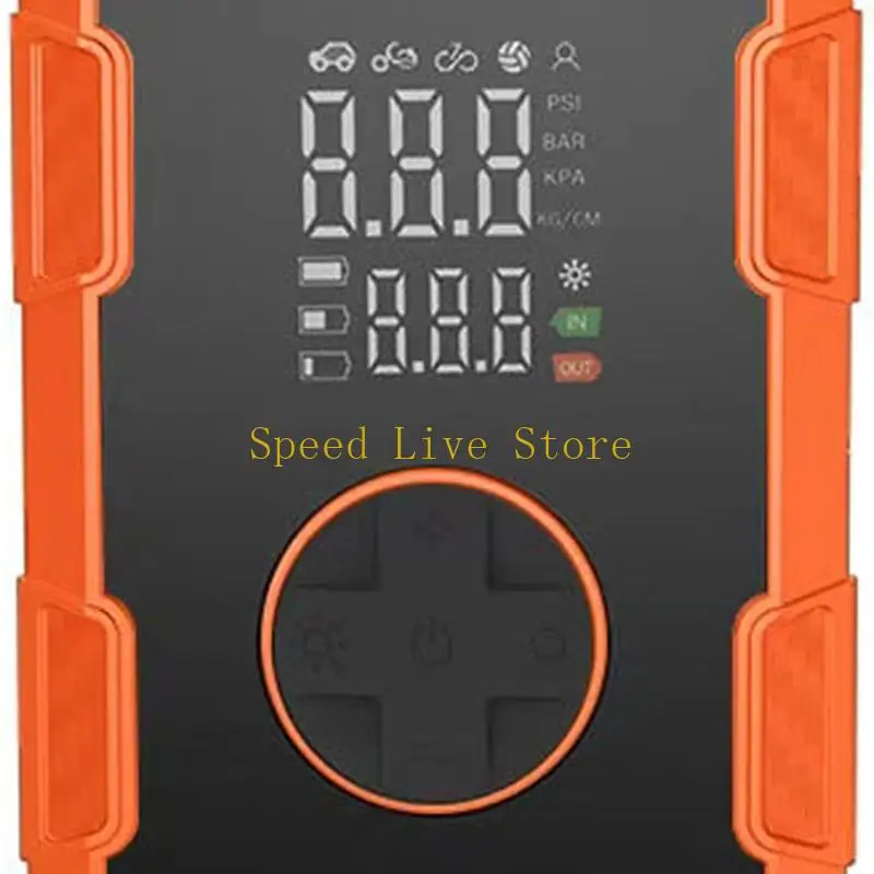 547C Emergency Tire Inflator For Cars Featuring LED Light And USB Port
