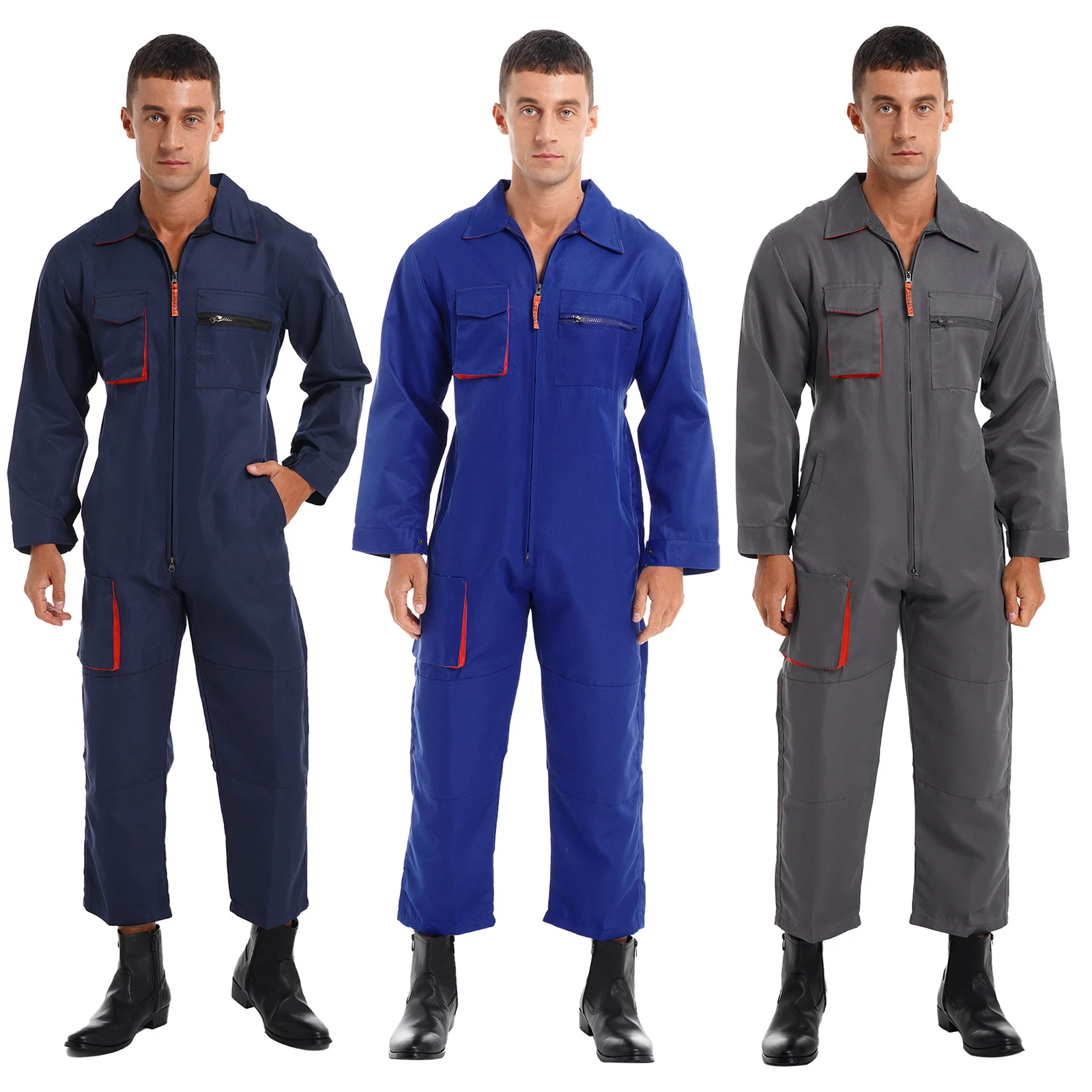 

Outdoor Labor Insurance Clothing Cotton Spring Autumn Mens Work Clothes Welding Working Overalls Protective Auto Repair Jumpsuit