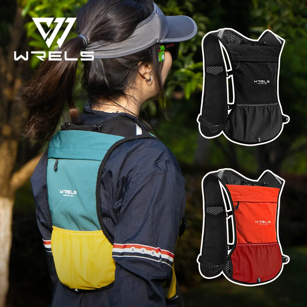 Zaino Idratazione WRELS con Sacca d'Acqua, Gilet Idratazione per Uomo e Donna, Ideale per Maratona, Ciclismo, Escursionismo