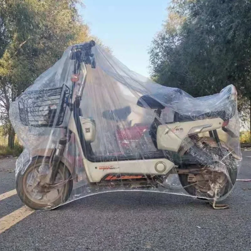 

thickened disposable motorcycle clothing Electric bicycle cover plastic rain and dust protection plastic cover