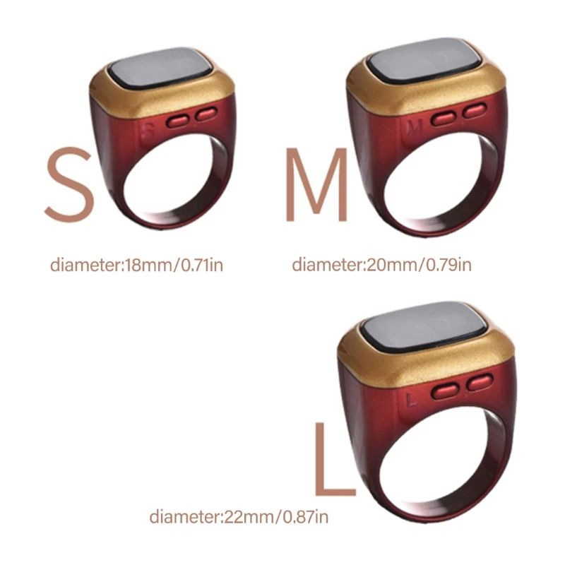 Tally Counter Finger Ring เครื่องเตือนเวลาดิจิตอล หน้าจอแสดงผล OLED 25UB