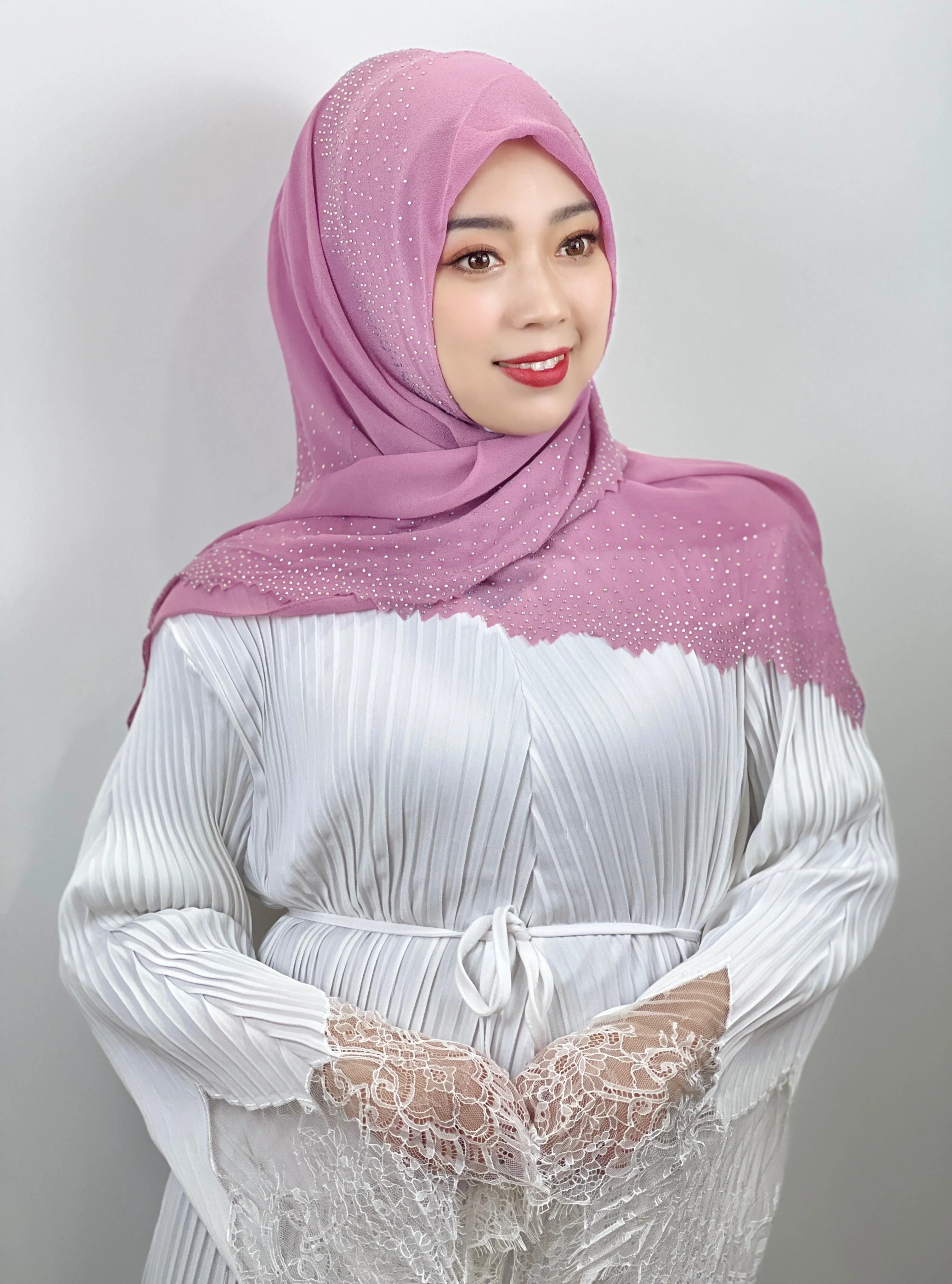 Moslim Hoofddoek 8 Kleur Kwaliteit Effen Kleur Vierkante Hoofddoek Hijab Moslim Hijab Lady Sjaal Gestreken Hijab Accessoires Ramadan