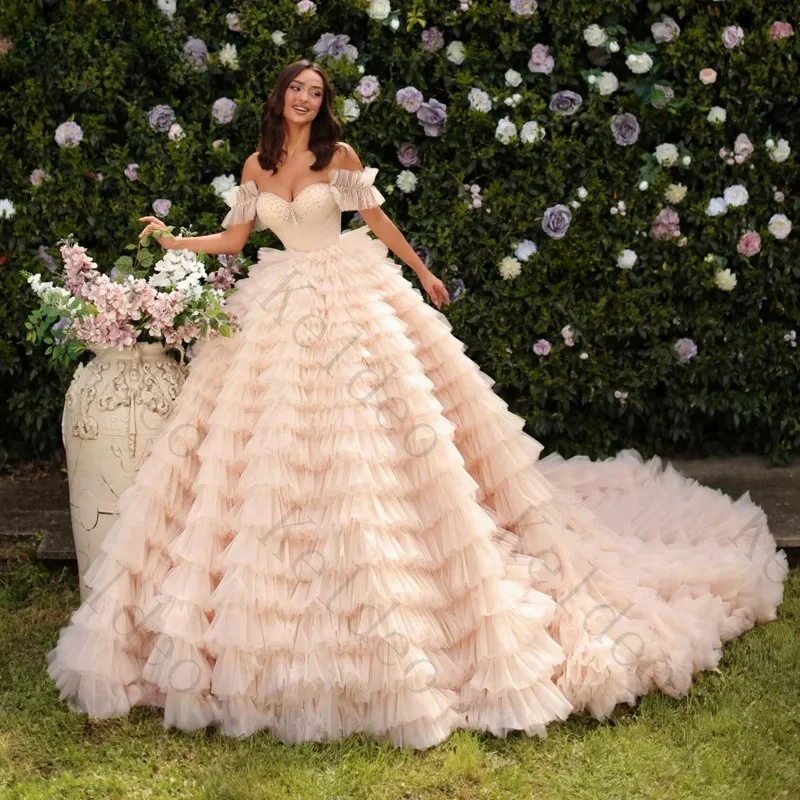 Customized Elegant Strapless Mermaid Sleeveless Wedding Dresses Spaghetti Straps Lace Applique Open Back Floor Length Bride Gown