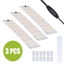 LED Panel Grow Lamp 135-570 Beads 20W Full Spectrum LED Ultra-thin Board Dimmable Timer Cabinet Growing Lamp for Indoor Plants