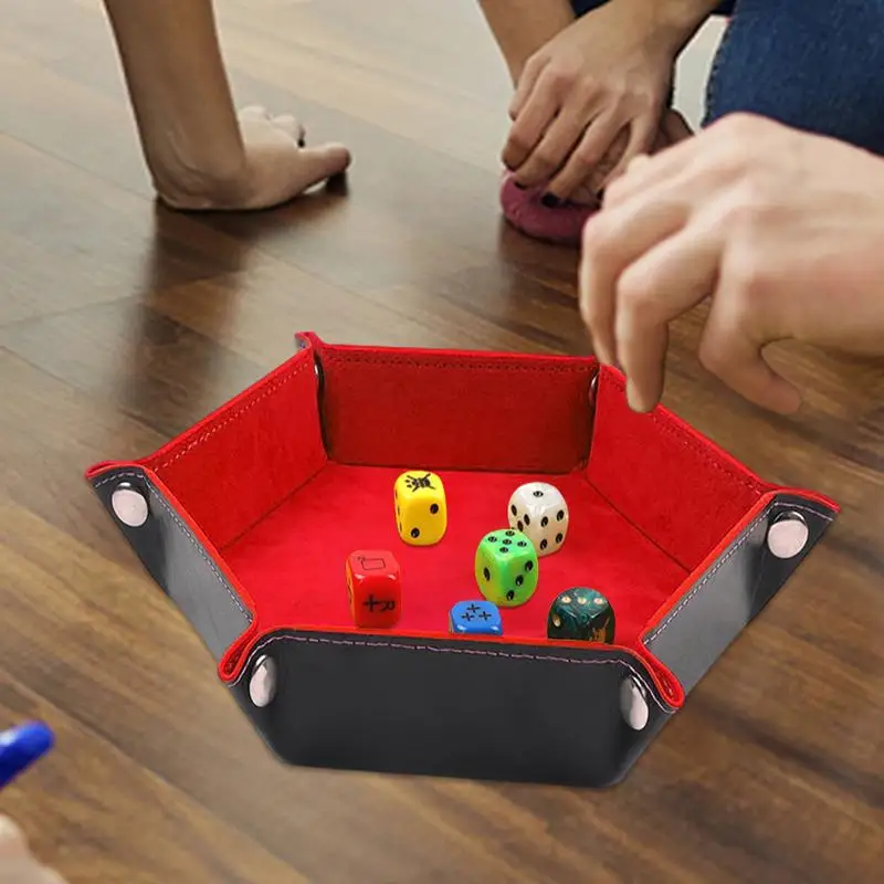 Folding Dice Tray Storage Box Folding Dice Rolling Mat Dice Mat Velvet Dice Board Rolling Tray Dice Storage For Tabletop Board