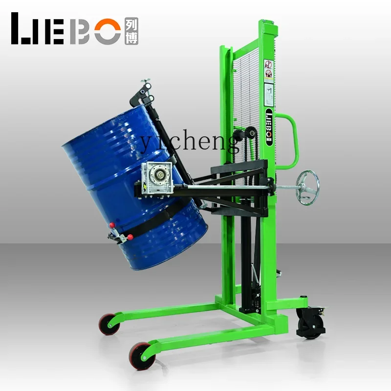 

TQH flip pour oil stacker 450kg truck drum iron plastic 200 liters unloading