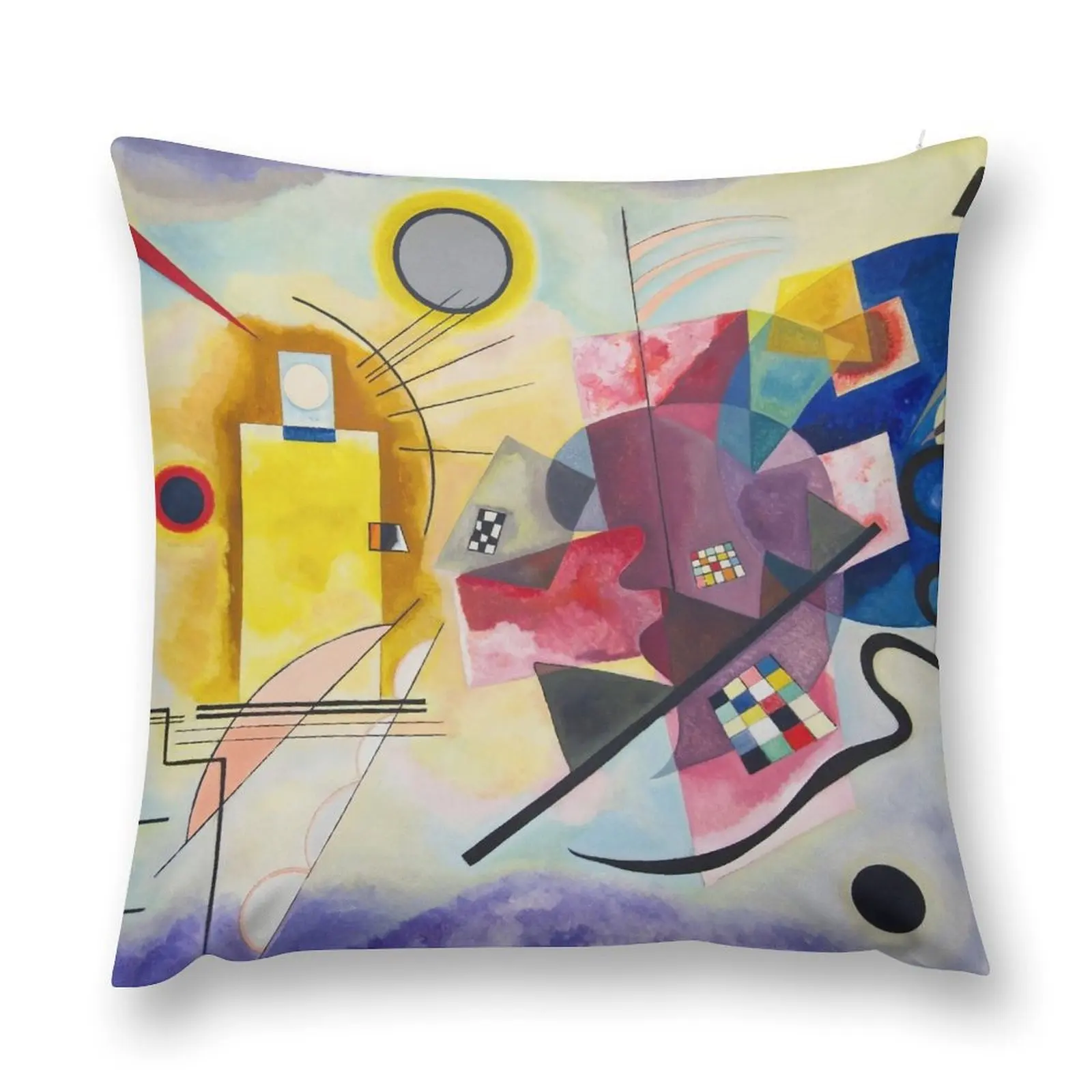 Wassily Kandinsky - Yellow-Red-Blue (Jaune Rouge Bleu) (1925) Throw Pillow Decorative Cushions For Living Room pillow