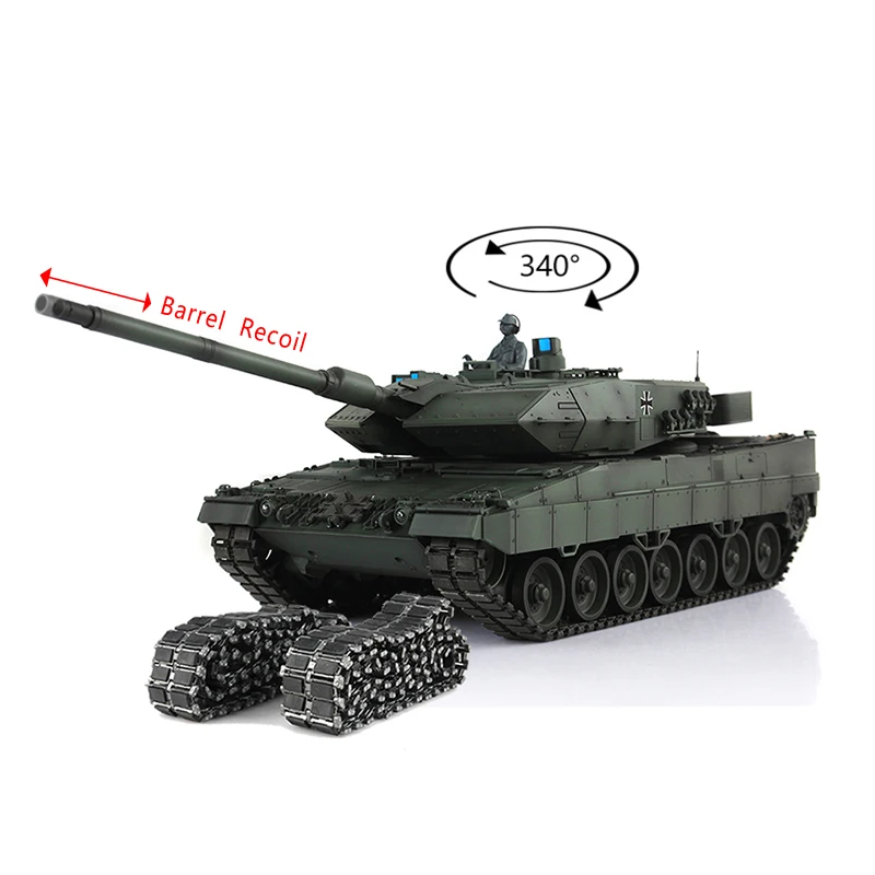 

1/16 HENG LONG 7.0 Leopard2A6 RC Tank 3889 Metal Tracks Barrel Recoil Rubbers Remote Control Car TH17610-SMT4