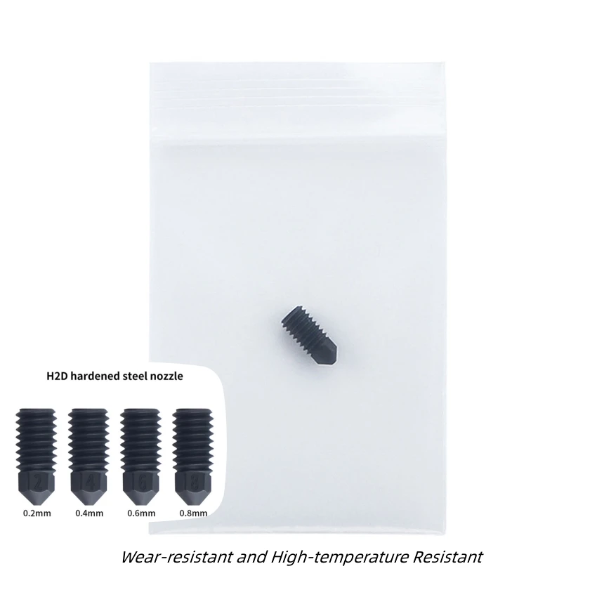 

Для сопла из закаленной стали H2D 0,2/0,4/0,6/0,8 мм, износостойкая высокотемпературная экструзионная головка из твердой стали, аксессуары для 3D-принтеров