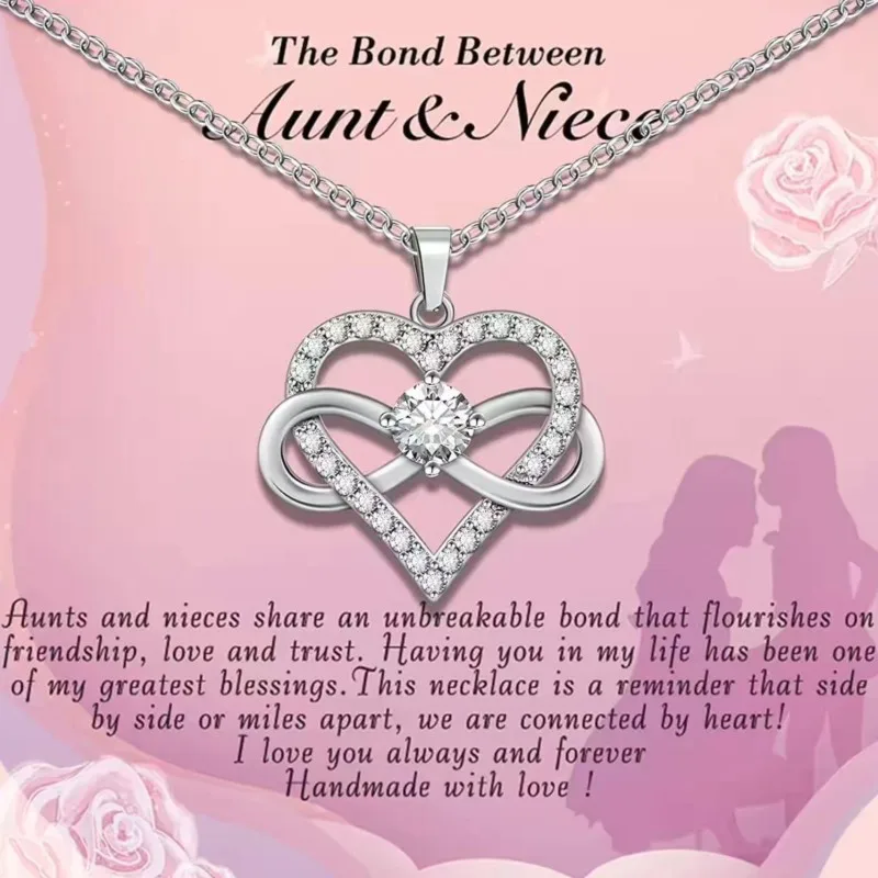 Minimalist Silver Color Infinite Love CZ Necklace for Women Luxury Forever Love Romantic Wedding Wishes Jewelry Birthday Gifts
