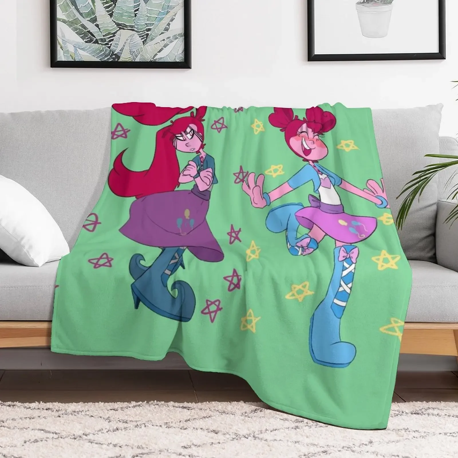 Pinkie and Pinkamena Spinel Throw Blanket Soft Plaid Flannel Blankets