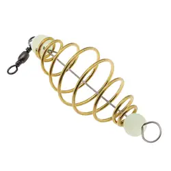 Olive Shaped Copper Alloy Fishing Bait Trap Cage Basket Holder, Spring Carp Fishing Coarse Lures Feeder