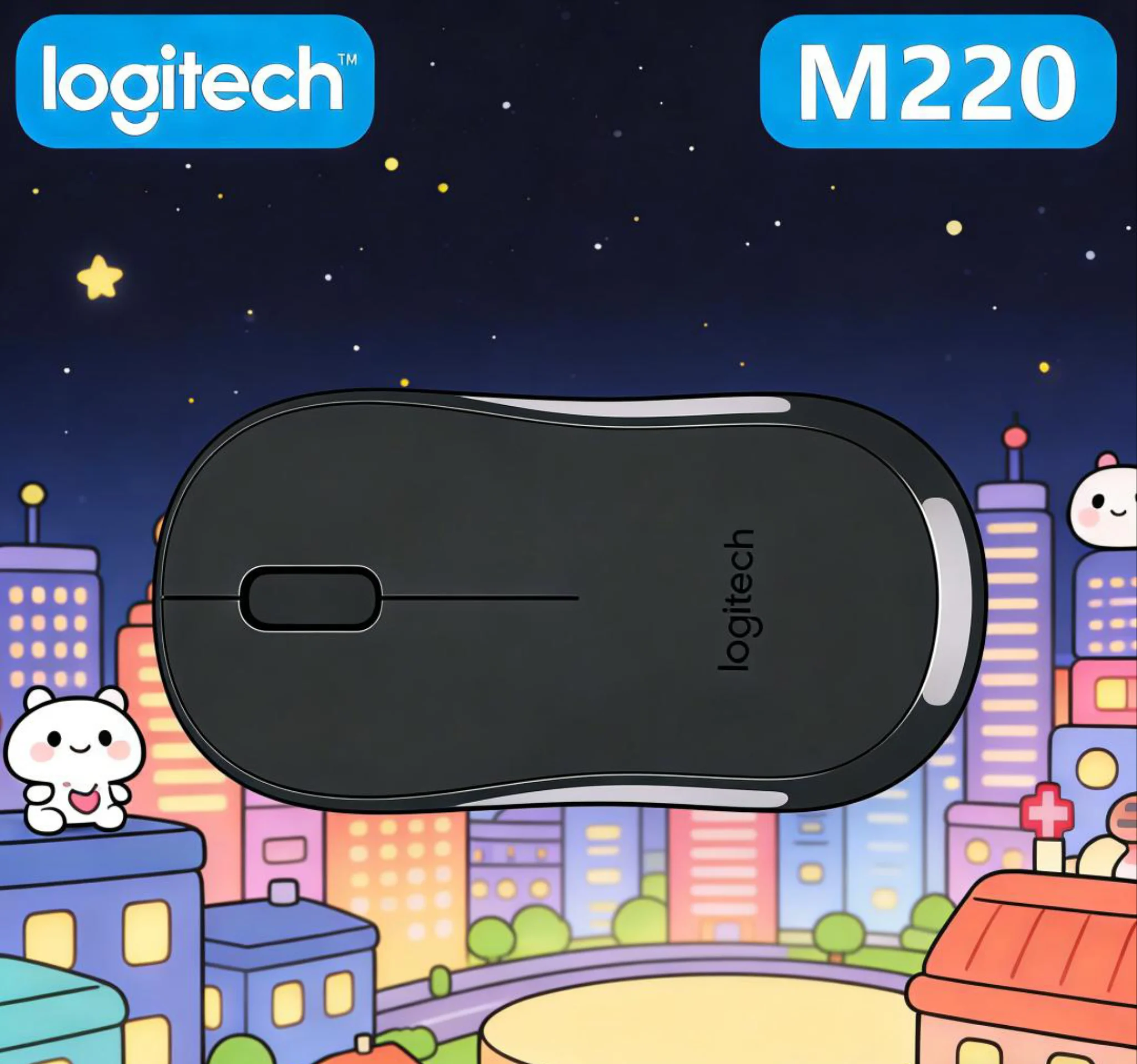 

Logitech M220 Wireless Mouse for Business Office Silent Portable Home Use Suitable for Boys & Girls Handy Laptop Gaming Mouse
