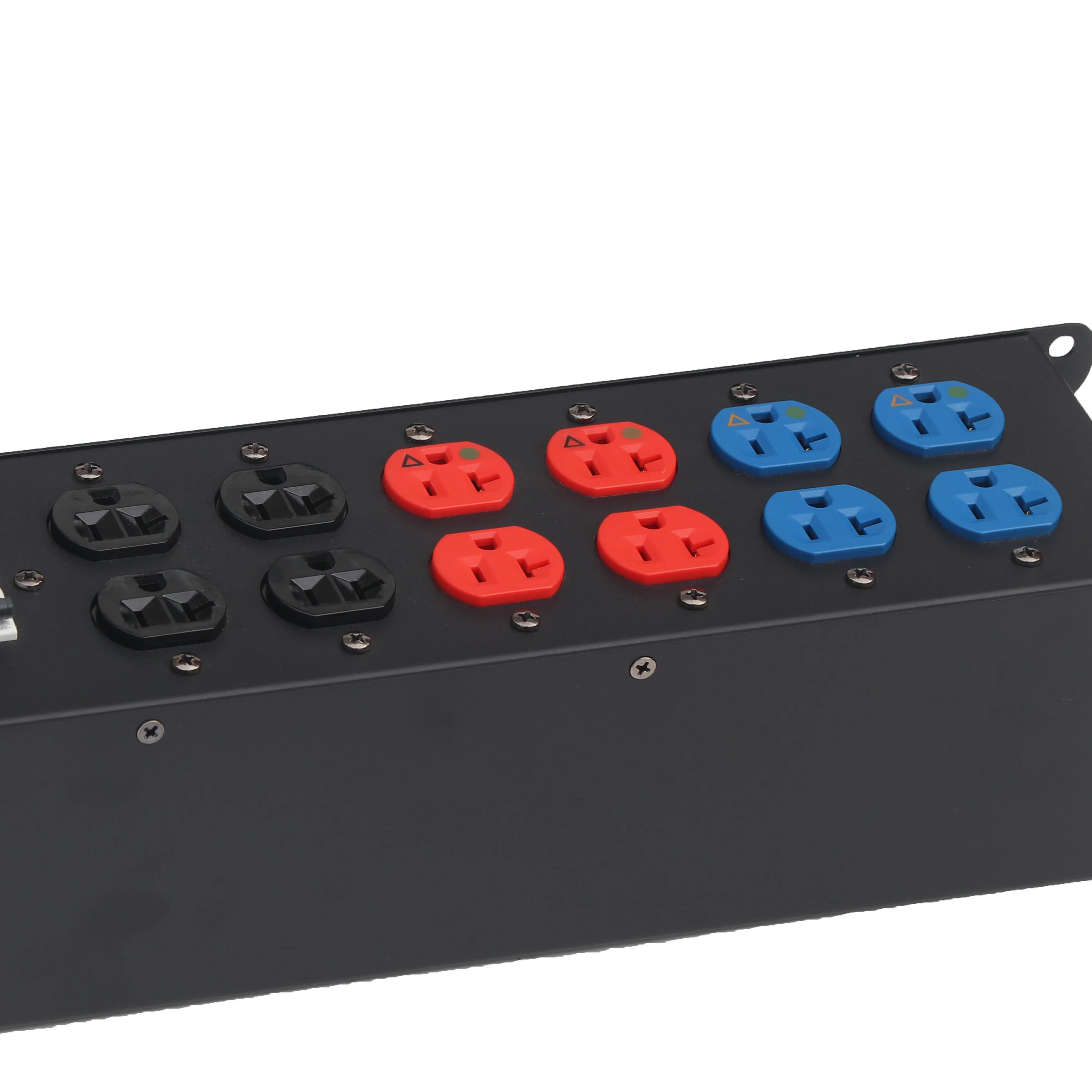 Professional Factory 6 Way NEMA5-20A Edison Duplex Output Power Distribution Box L21-30 Twistlock Input Power Rack for Stage