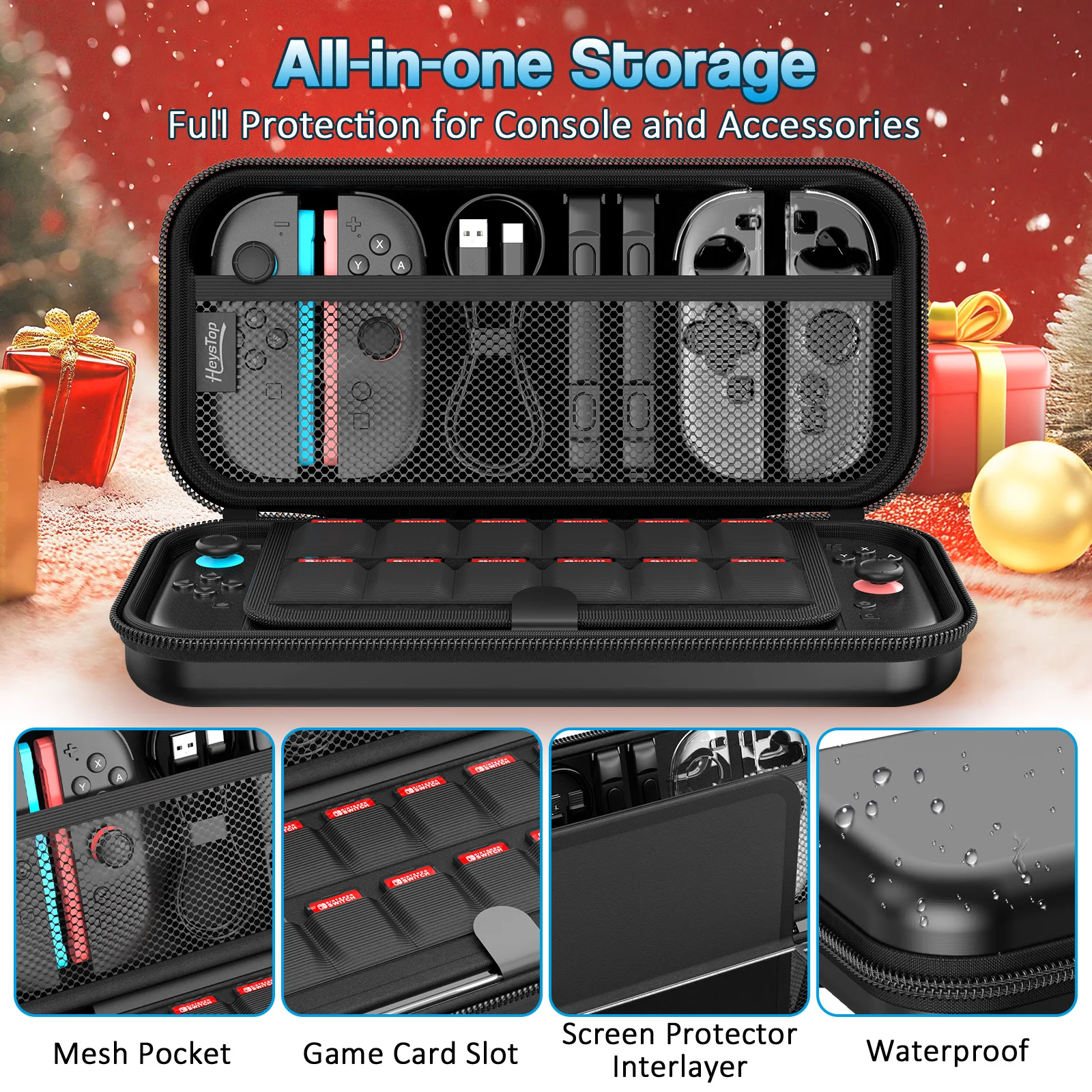 21 in 1 For Switch 2 Case Accessories Gift Pack, 2025 Switch 2 EVA Bundle Kit for Christmas, Halloween, Men Women Luxury Gift 2