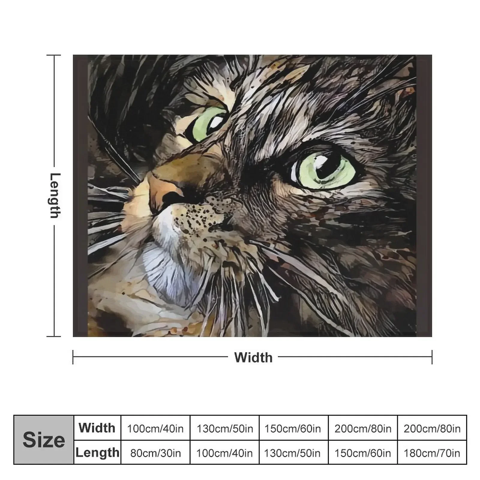 Myriss, cat, cat, chat, lea roche painting Throw Blanket Thermals For Travel sofa bed funny gift Blankets