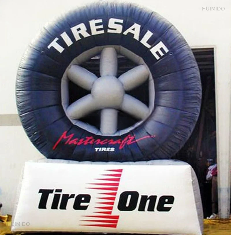 For Impactful Outdoor Promotion: Customized Giant Inflatable Tire Balloon with Free Logo. It's the Ultimate Advertising Display