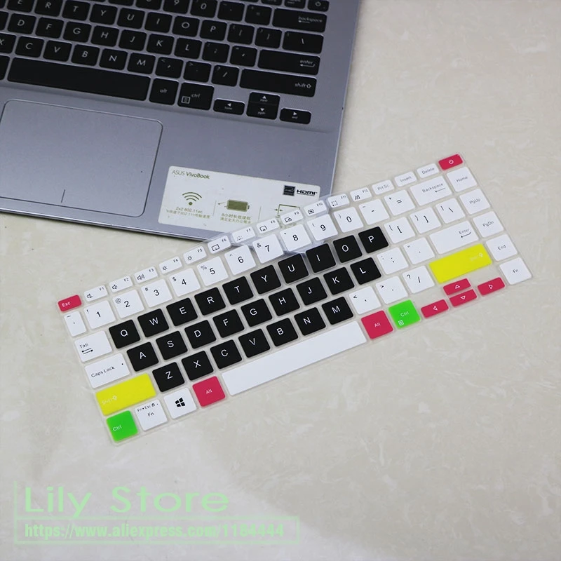 for Asus Zenbook Q407I Q407 Vivobook S433 S433F S433FA S433FL S433 F FA FL US Layout Silicone Keyboard Protector Skin Cover