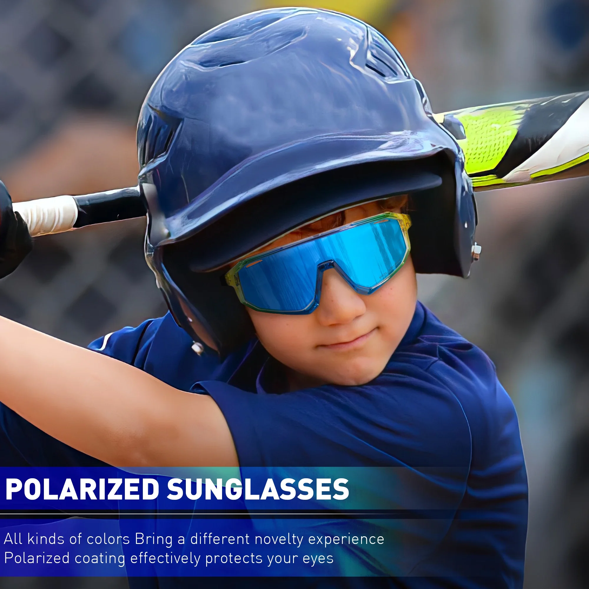 Kapvoe UV400 Kinder Sonnenbrille Kind Radfahren Gläser Outdoor Sport Brille Teenager Brillen Baseball Laufen Polarisierte Sonnenbrille