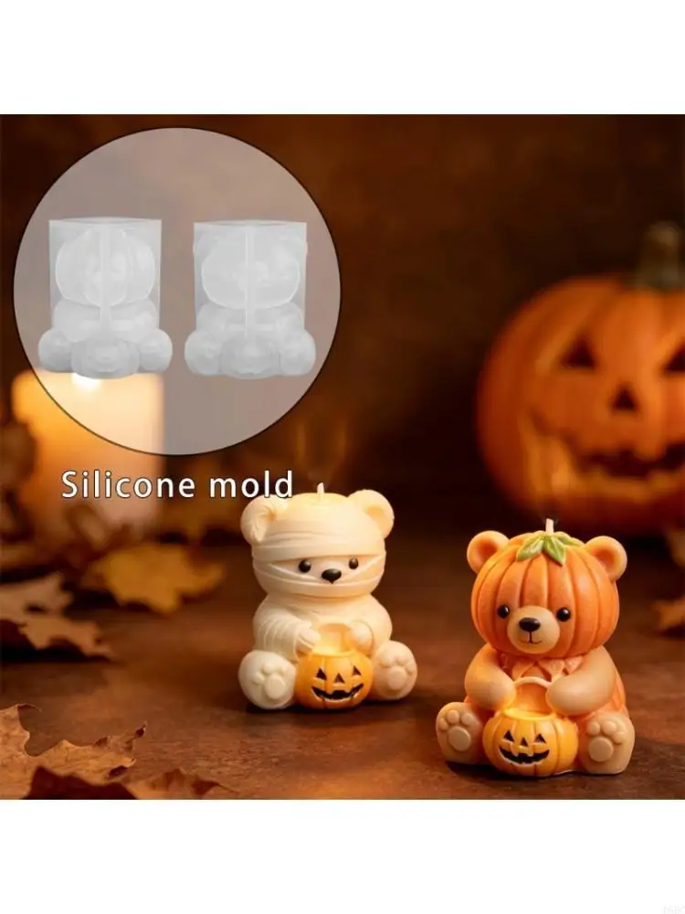 Bear Silicone Mold for Candle Making Plasters Aromatherapys Mold