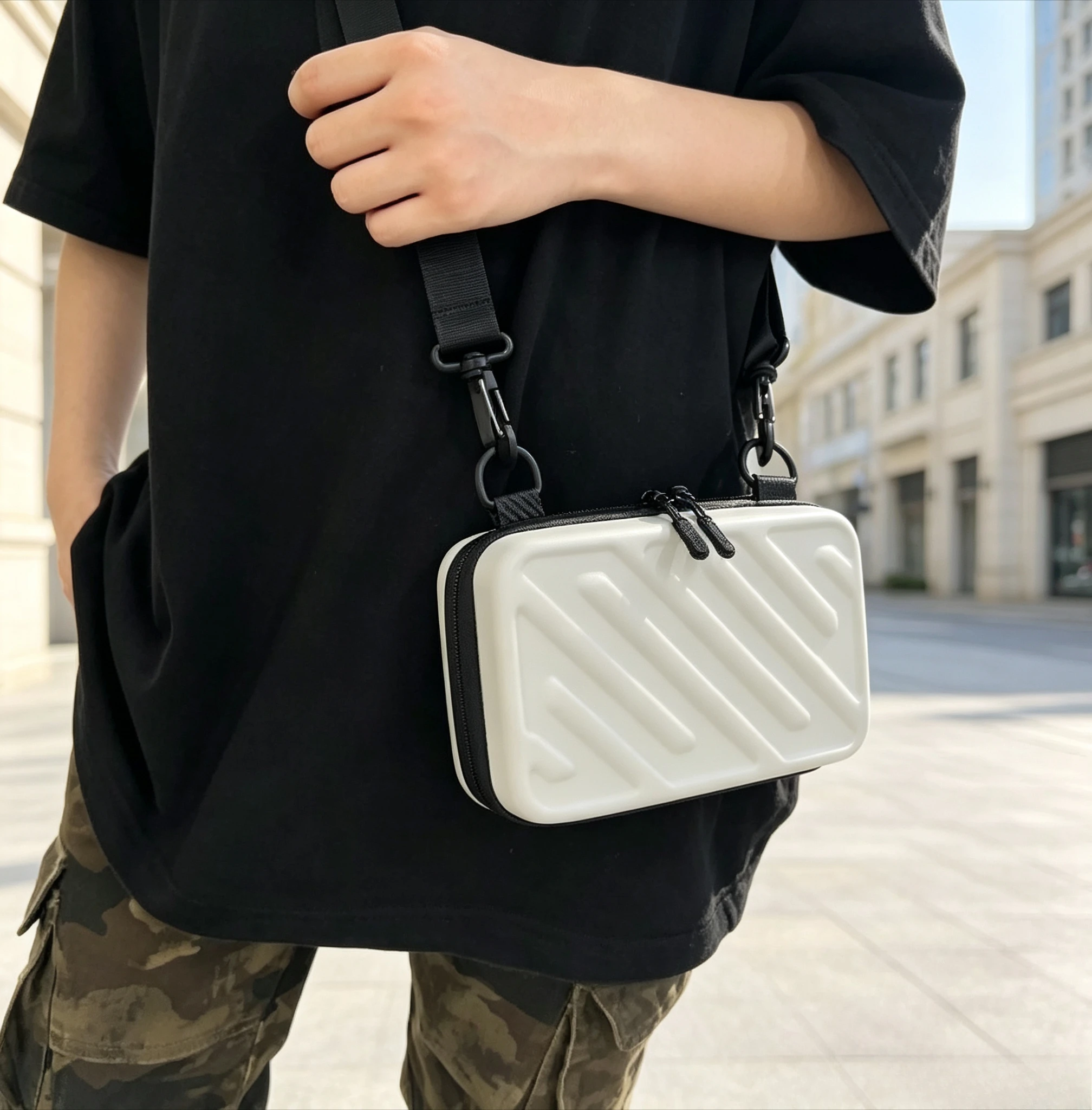 Hard Shell EVA Crossbody Bag For  Mini Waterproof Shoulder Bag Portable Anti‑drop Small Sling Travel Phone Bag сумка через плечо